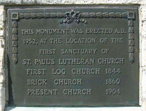 ST. PAUL’S LUTHERAN CHURCH VETERANS MEMORIAL PLAQUE D