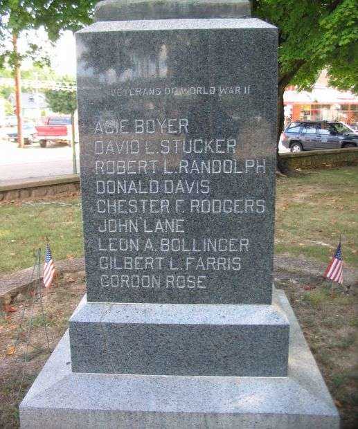 CARTER COUNTY VETERANS MEMORIAL HONOR ROLL STONE B