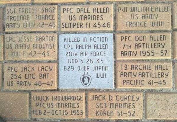 LT CHARLES GARRISON VETERANS MEMORIAL PAVERS B