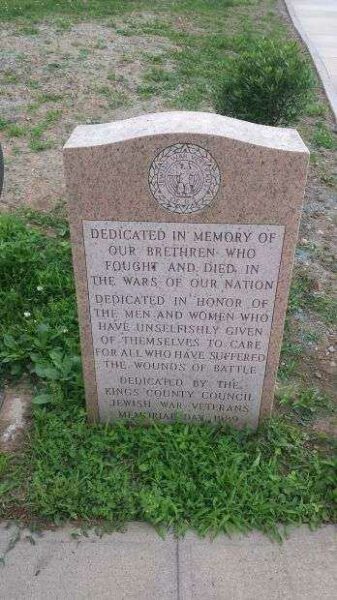 KINGS COUNTY COUNCIL JEWISH WAR VETERANS MEMORIAL