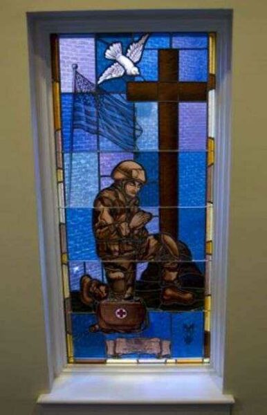 2ND LT. MATT BLOUNT STAINED GLASS WINDOW