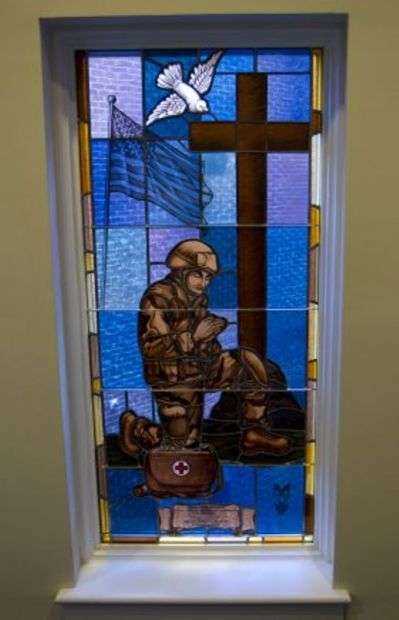 2ND LT. MATT BLOUNT STAINED GLASS WINDOW