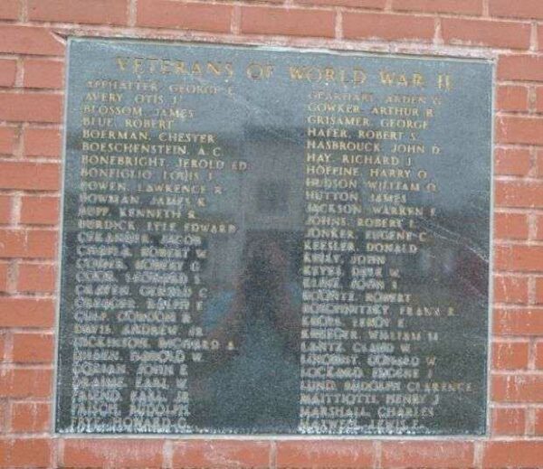 ST. JOSEPH COUNTY VETERANS MEMORIAL PLAQUE C