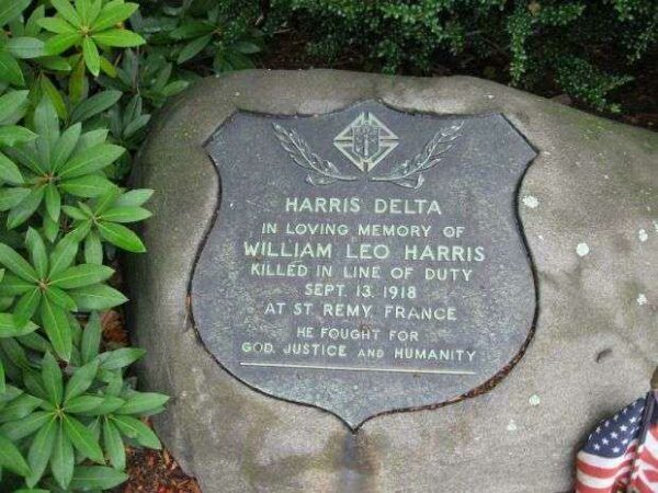 HARRIS DELTA MEMORIAL PLAQUE
