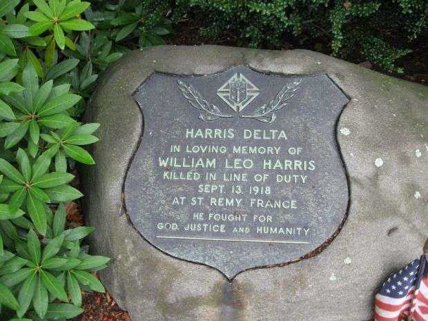 HARRIS DELTA MEMORIAL PLAQUE