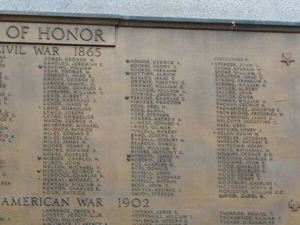 IN HONOR OF THOSE WHO FOUGHT FOR OUR COUNTRY MEMORIAL BACK PLAQUE B