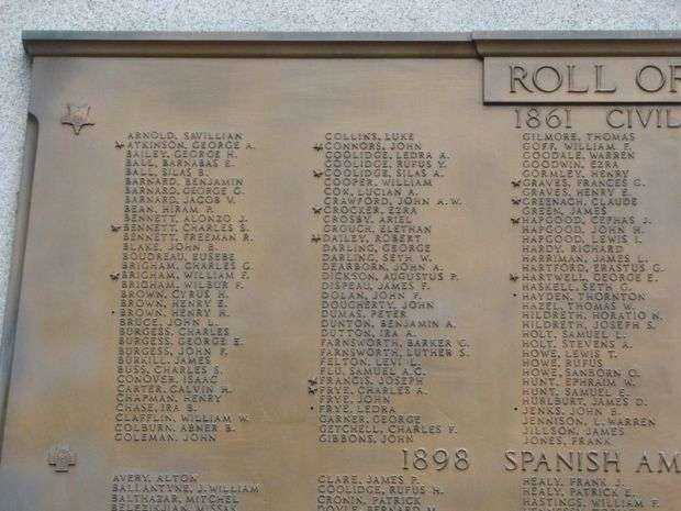 IN HONOR OF THOSE WHO FOUGHT FOR OUR COUNTRY MEMORIAL BACK PLAQUE A