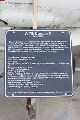 A-7E CORSAIR MEMORIAL PLAQUE
