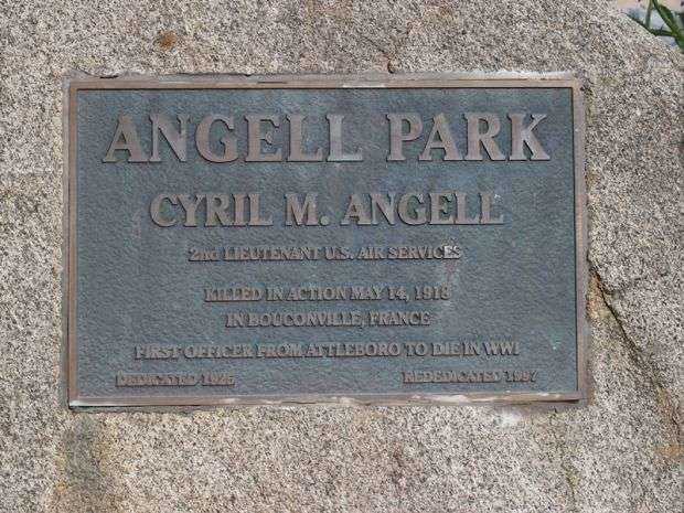 ANGELL PARK WAR MEMORIAL PLAQUE