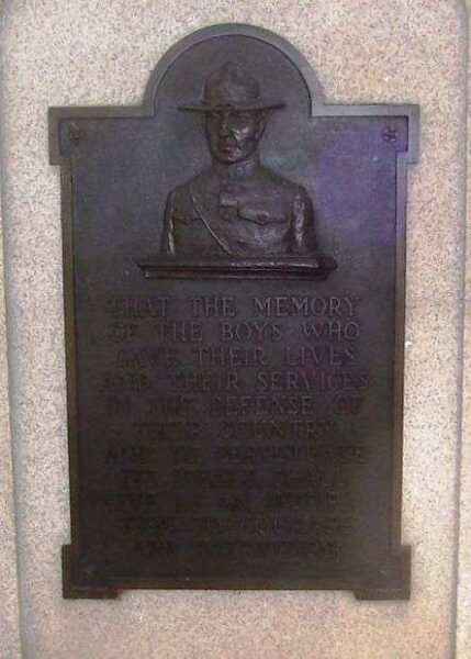 BOONSBORO DISTRICT WORLD WAR MEMORIAL PLAQUE B