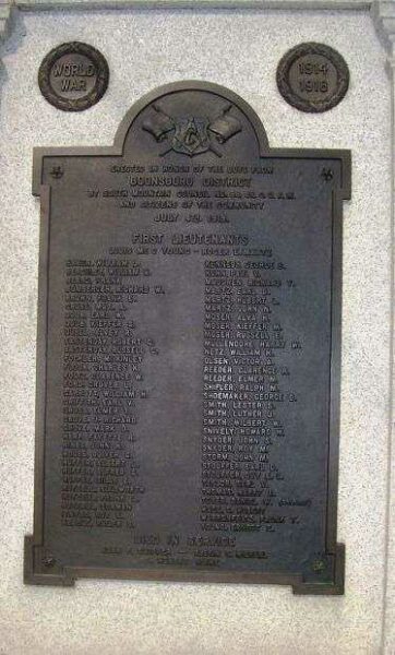 BOONSBORO DISTRICT WORLD WAR MEMORIAL PLAQUE A