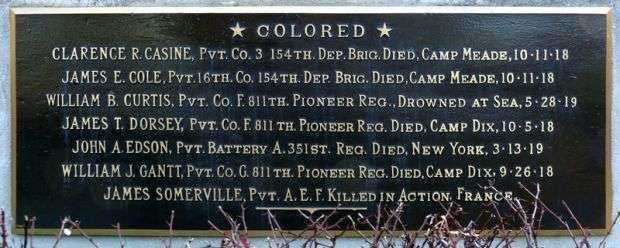 ST. MARY’S COUNTY WORLD WAR I MEMORIAL PLAQUE D