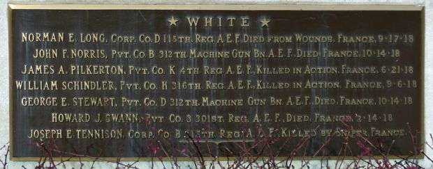 ST. MARY’S COUNTY WORLD WAR I MEMORIAL PLAQUE B