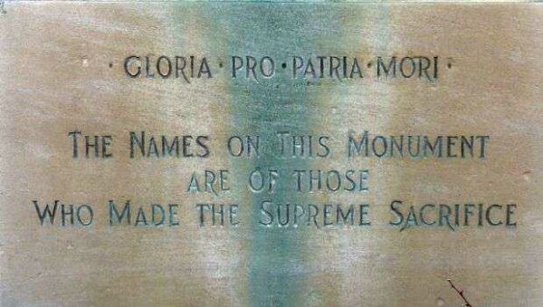 ST. MARY’S COUNTY WORLD WAR I MEMORIAL DEDICATION STONE B