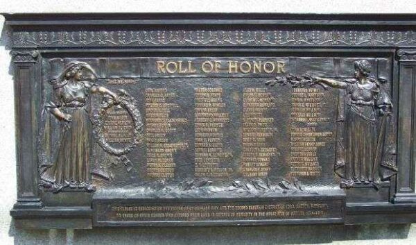 CHESAPEAKE CITY AND THE SECOND ELECTION DISTRICT OF CECIL COUNTY WORLD WAR I MEMORIAL PLAQUE