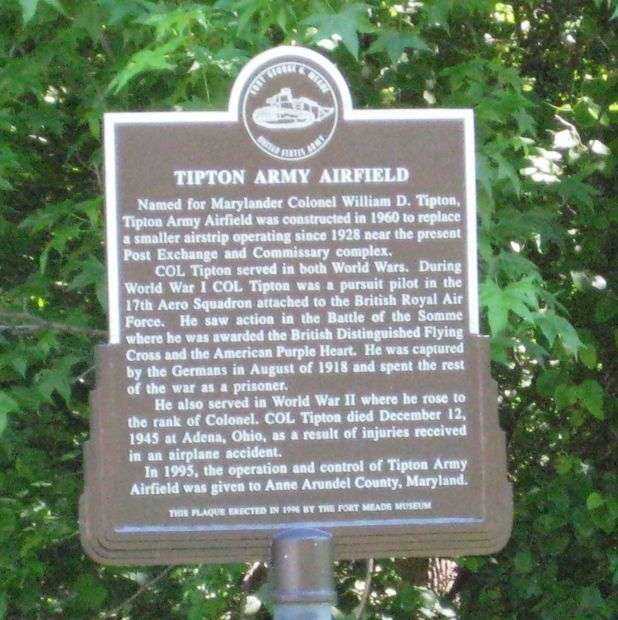TIPTON ARMY AIRFIELD WAR MEMORIAL MARKER