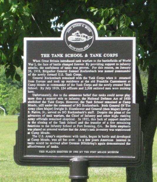 THE TANK SCHOOL & TANK CORPS WAR MEMORIAL MARKER