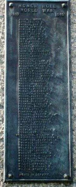 YORK COUNTY SOLDIERS AND SAILORS MEMORIAL PLAQUE B