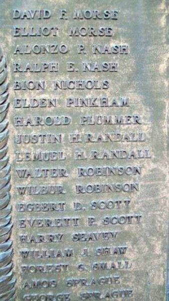 HARRINGTON WORLD WAR MEMORIAL PLAQUE C