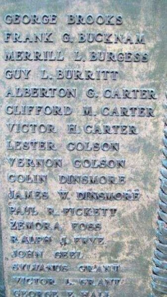 HARRINGTON WORLD WAR MEMORIAL PLAQUE A