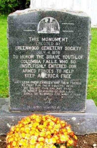 GREENWOOD CEMETERY SOCIETY VETERANS MEMORIAL