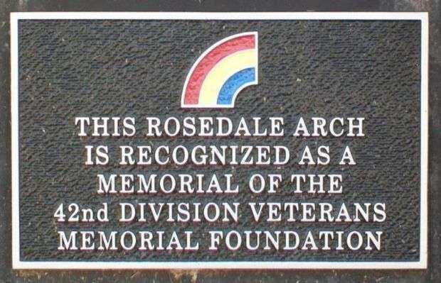 ROSEDALE WORLD WAR I MEMORIAL ARCH PLAQUE