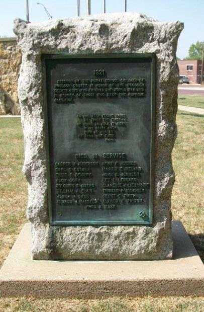 WOODSON COUNTY RURAL SCHOOL CHILDREN’S WORLD WAR MEMORIAL