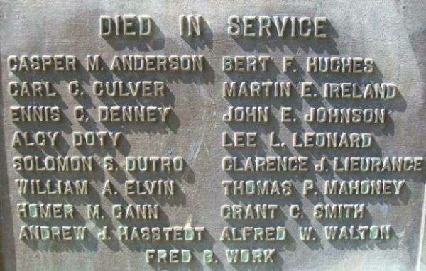 WOODSON COUNTY RURAL SCHOOL CHILDREN’S WORLD WAR MEMORIAL PLAQUE C