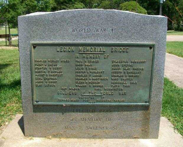 LEGION MEMORIAL BRIDGE PLAQUE