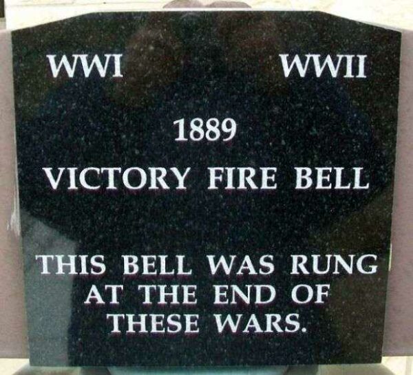 VICTORY FIRE BELL MEMORIAL STONE