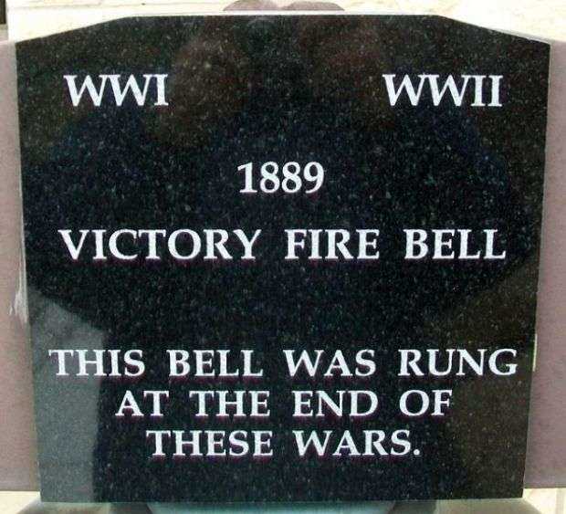 VICTORY FIRE BELL MEMORIAL STONE