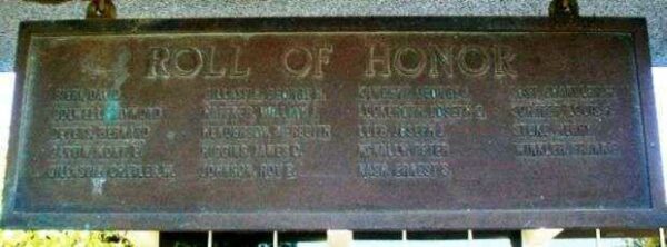 NEMAHA COUNTY WORLD WAR MEMORIAL PLAQUE G