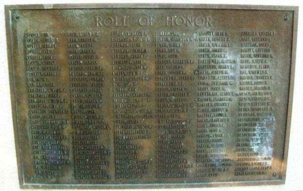 NEMAHA COUNTY WORLD WAR MEMORIAL PLAQUE B