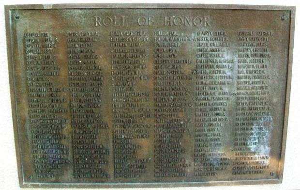 NEMAHA COUNTY WORLD WAR MEMORIAL PLAQUE B