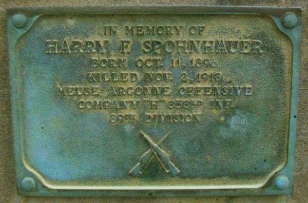 DEWLEN-SPOHNHAUER MEMORIAL BRIDGE PLAQUE B