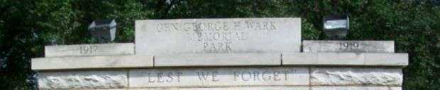 GEN. GEORGE H. WARK MEMORIAL PARK STONE