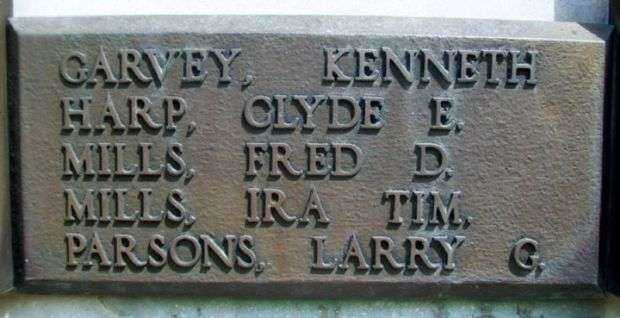 CANEY WORLD WAR I MEMORIAL PLAQUE J