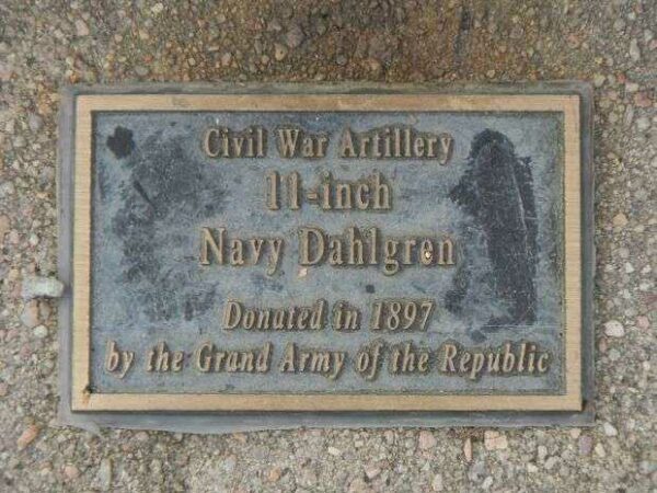 11-INCH NAVY DAHLGREN MEMORIAL CANNON PLAQUE