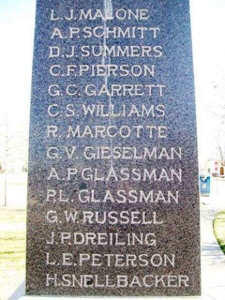 LOGAN COUNTY WORLD WAR I MEMORIAL STONE D