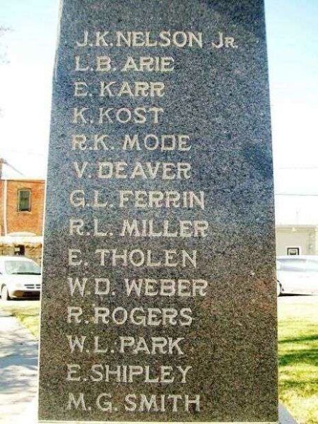 LOGAN COUNTY WORLD WAR I MEMORIAL STONE C