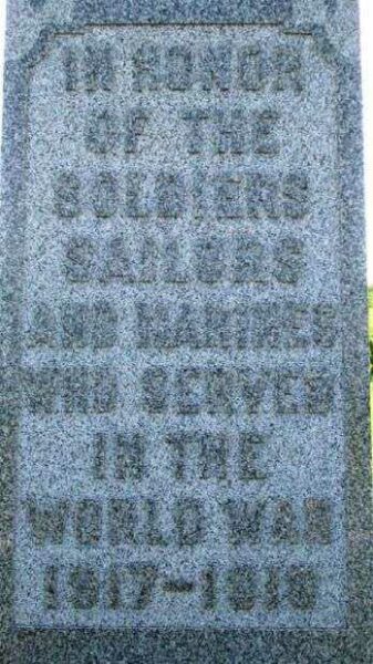 ELM GROVE-CADMUS CEMETERY WAR MEMORIAL STONE C