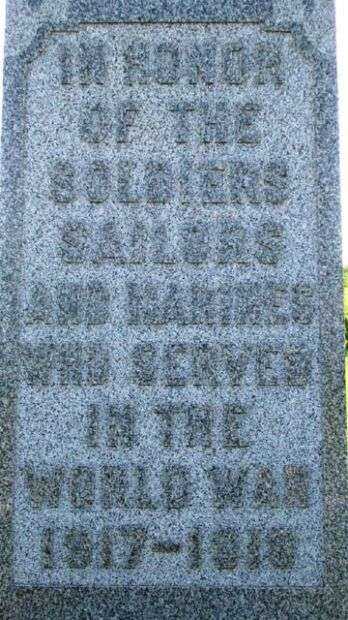 ELM GROVE-CADMUS CEMETERY WAR MEMORIAL STONE C