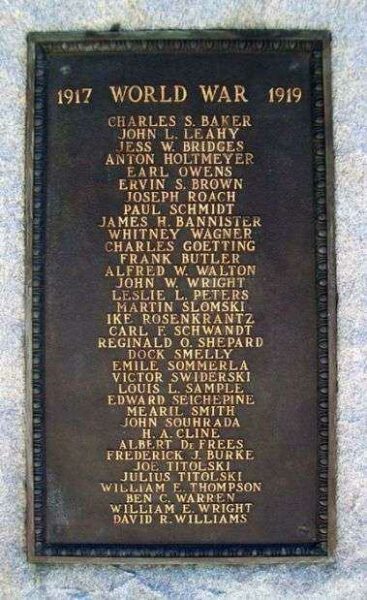 LEAVENWORTH COUNTY DOUGHBOY MEMORIAL PLAQUE D