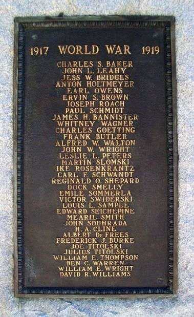 LEAVENWORTH COUNTY DOUGHBOY MEMORIAL PLAQUE D