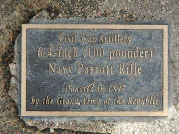 6.4-INCH NAVY PARROTT RIFLE MEMORIAL PLAQUE