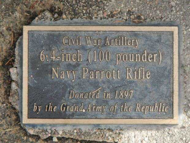 6.4-INCH NAVY PARROTT RIFLE MEMORIAL PLAQUE