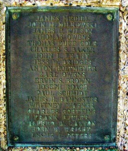 LEAVENWORTH COUNTY WORLD WAR MEMORIAL PLAQUE C