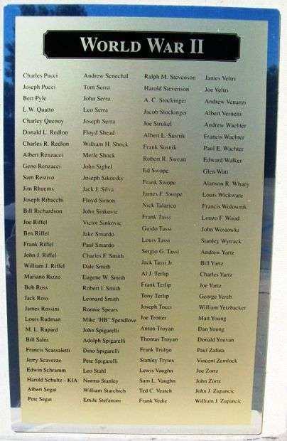 FRONTENAC VETERANS HONOR ROLL MEMORIAL PLAQUE G