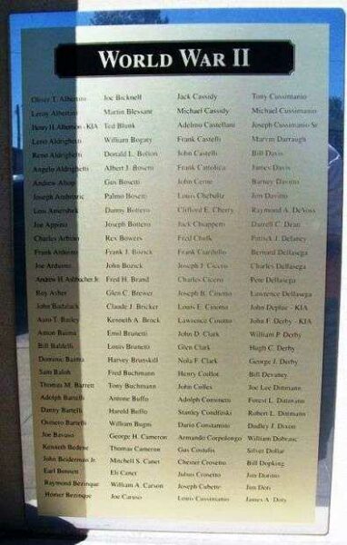 FRONTENAC VETERANS HONOR ROLL MEMORIAL PLAQUE D