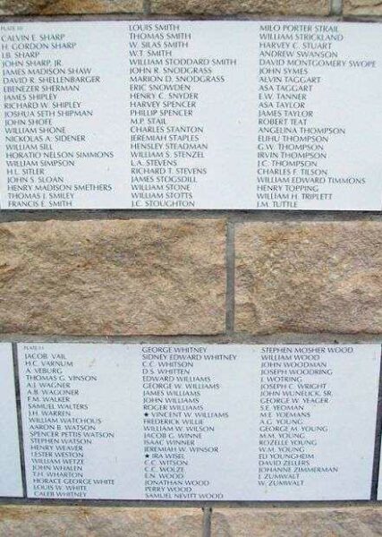 CHASE COUNTY ALL VETERANS MEMORIAL WALL OF HONOR PLATES 10 & 11